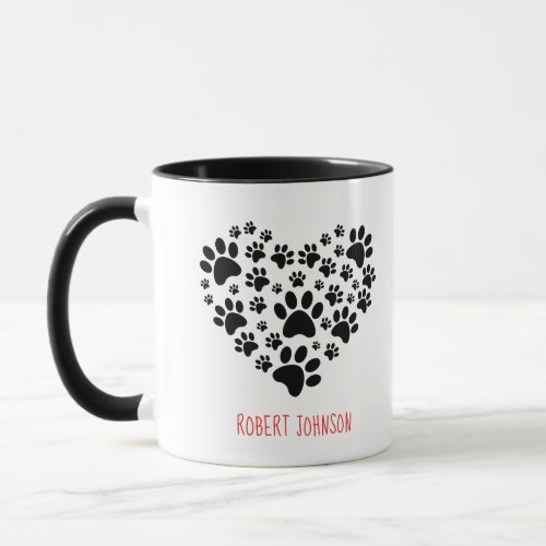 Best Ever Dog Dad With Paw Heart Mug