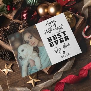 Best Ever Dog Mom Photo Holiday Card