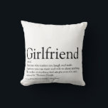 Best Ever Girlfriend Definition Modern Throw Pillow<br><div class="desc">Personalise for your girlfriend to create a unique valentine,  Christmas or birthday gift. A perfect way to show her how amazing she is every day. Designed by Thisisnotme©</div>