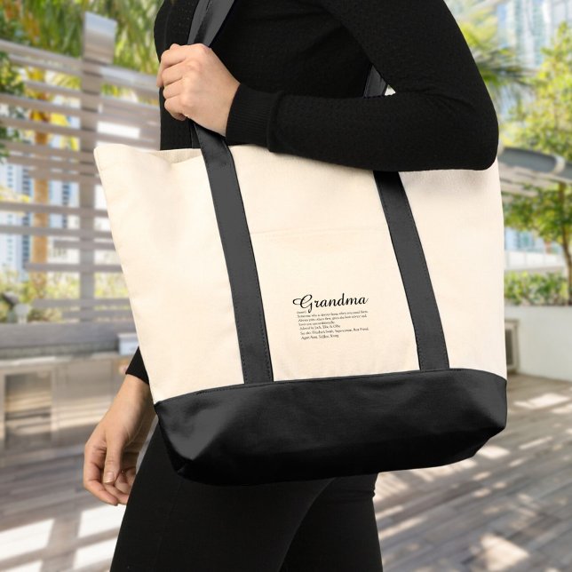 Best Ever Grandma, Grandmother Definition Script Tote Bag (Best Ever Grandma, Grandmother Definition Script Tote Bag)