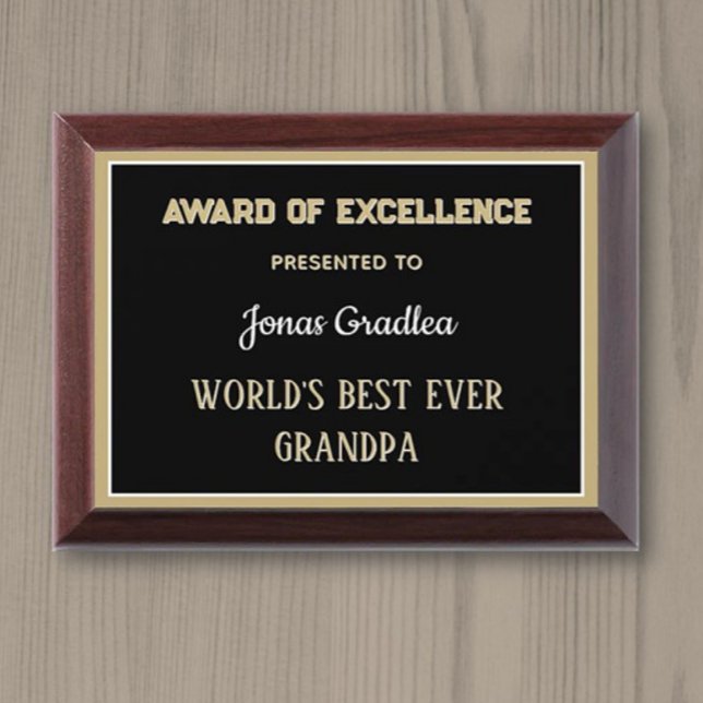 Best ever Grandpa Award Plaque (Creator Uploaded)