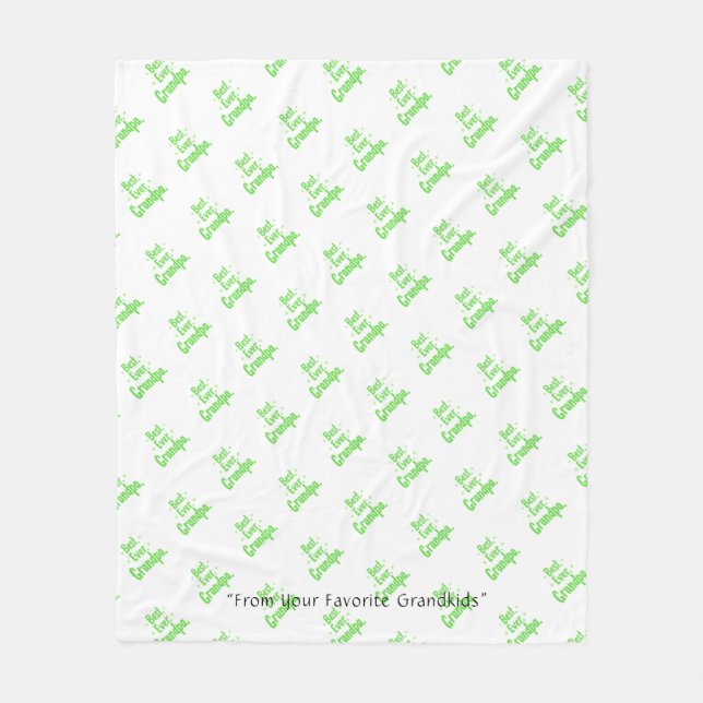 Best Ever Grandpa Blanket – Custom Gift for Him (Front)