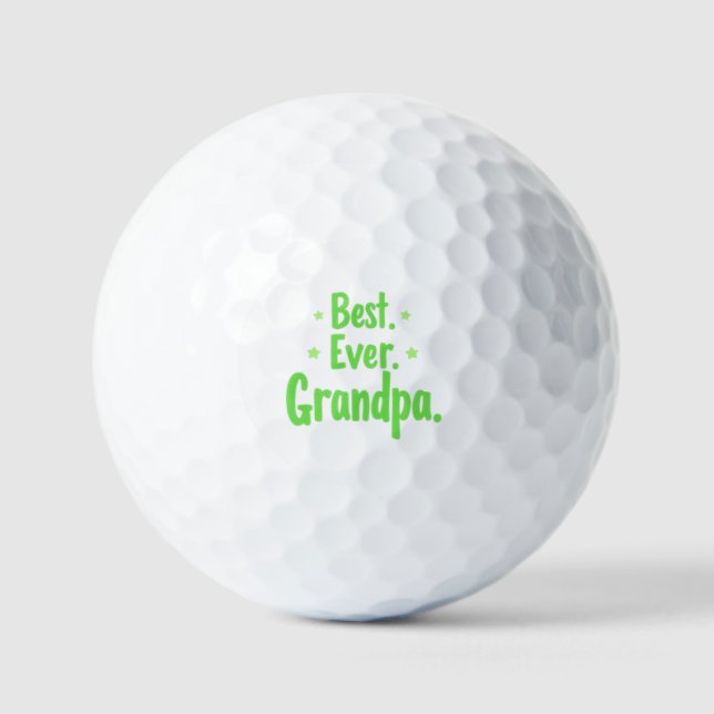 Best Ever Grandpa Golf Balls – Cool Gift for Him (Front)