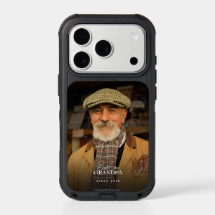 Best Ever Grandpa Since 20XX Simple Elegant Photo iPhone 17 Pro Case
