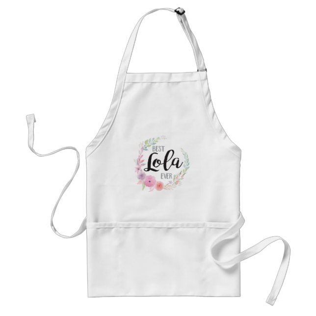 Best Ever Lola Adult Apron (Front)