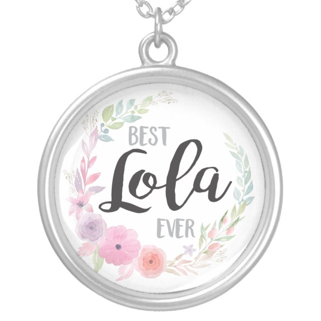 Best Ever Lola Silver Plated Necklace (Front)