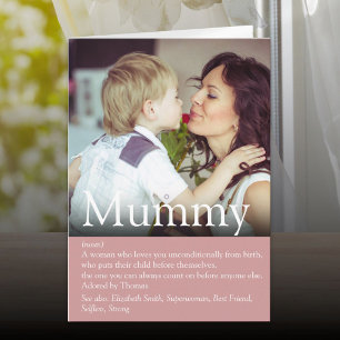 Best Ever Mom Mom Mother Definition Photo Card