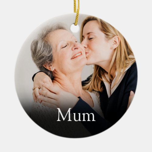 Best Ever Mom Mum Mother Definition Photo Ceramic Ornament