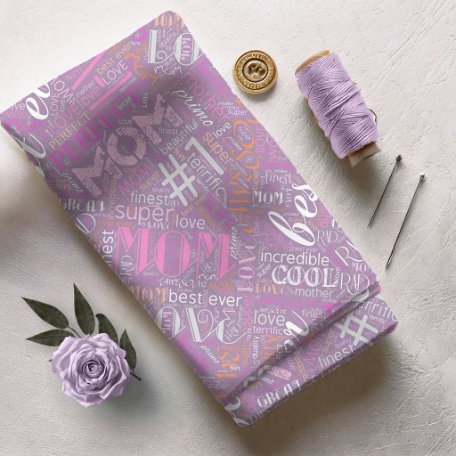 Best Ever Mom Word Cloud ID262 Fabric