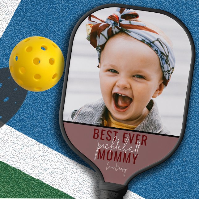 Best Ever Pickleball Mommy Photo Pickleball Paddle (Creator Uploaded)