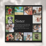 Best Ever Sister Definition 12 Photo Modern Faux Canvas Print<br><div class="desc">Personalise with 12 favourite photos and personalized text for your special sister to create a unique gift. A perfect way to show her how amazing she is every day. You can even customise the background to their favourite color. Designed by Thisisnotme©</div>