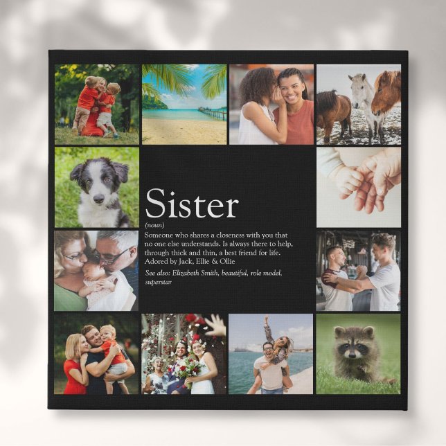 Best Ever Sister Definition 12 Photo Modern Faux Canvas Print (Best Ever Sister Definition 12 Photo Modern Faux Canvas Print)