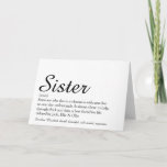 Best Ever Sister Definition Script Card<br><div class="desc">Personalize for your special sister or hermana (little or big) to create a unique gift. A perfect way to show her how amazing she is every day. Designed by Thisisnotme©</div>