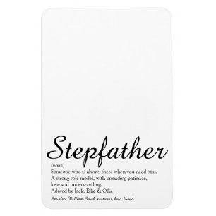 Best Ever Stepfather, Stepdad Definition Script Magnet