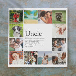 Best Ever Uncle Definition 12 Photo Modern Faux Canvas Print<br><div class="desc">Personalize with 12 favourite photos and personalized text for your special,  favourite Uncle to create a unique gift. A perfect way to show him how amazing he is every day. Designed by Thisisnotme©</div>