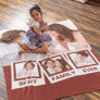 Best Family Ever Custom Instagram 4 Photo Collage Fleece Blanket