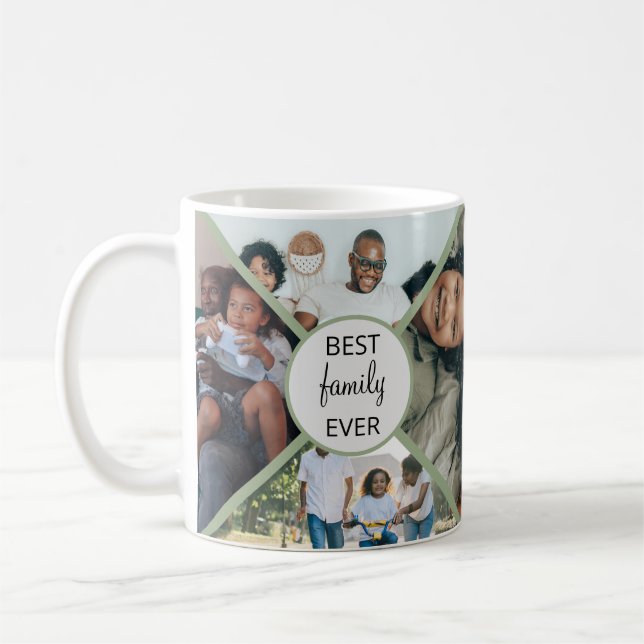Best family ever personalized photo collage Mug (Left)
