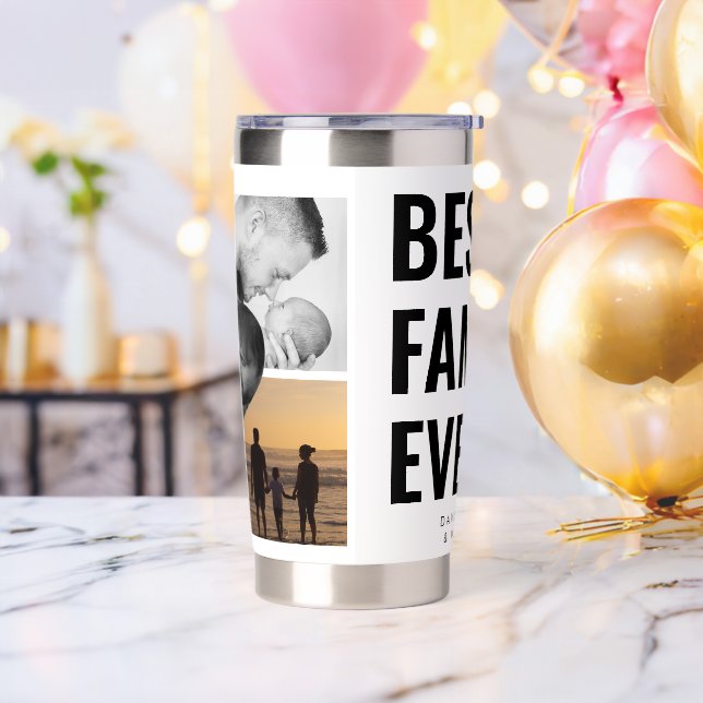 Best Family Ever Photo Collage Insulated Tumbler (Bachelor Party)