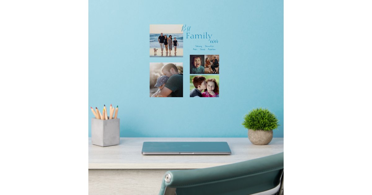 Best Family Ever Photo Collage Wall Decal Zazzle