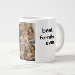 Best Family Ever Photo Mug on the other side<br><div class="desc">This heartwarming mug design combines cherished family memories with a simple yet powerful message. On one side, the mug features a collage of joyful family photos, capturing togetherness and love. On the other side, the bold text “best. family. ever.” stands out in a clean, modern font, making it a meaningful...</div>