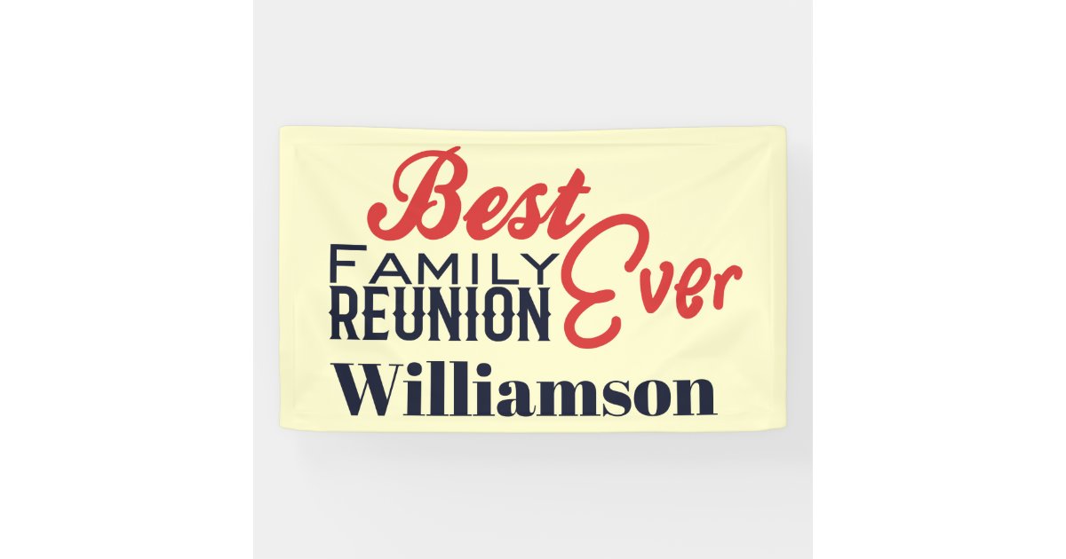 Best Family Reunion Gathering Vintage Colors Banner Zazzle Com