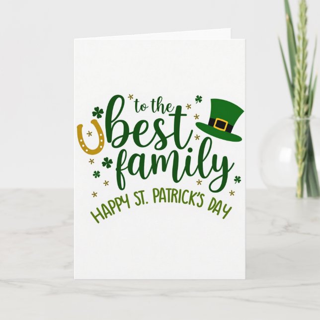Best Family St Patricks Day Card (Front)