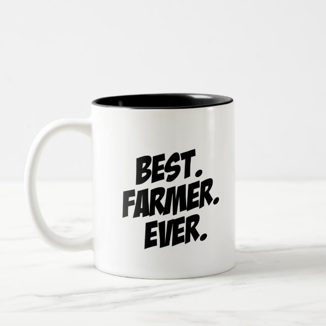 Best Farmer Ever Two-Tone Coffee Mug (Left)