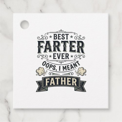 Best Farter Ever Funny Father Shirt Design_1 Favor Tags