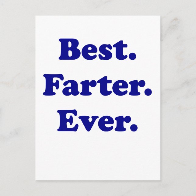 Best Farter Ever Postcard (Front)