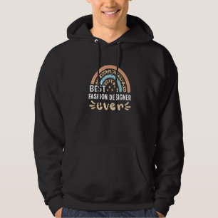 Best Fashion Designer Ever Leopard Rainbow Mom Hoodie