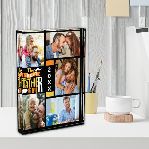 Best Father ever   Collage 5photos children's Acrylic Award