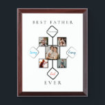 Best Father Ever, Dad Photo Collage  Award Plaque<br><div class="desc">best father ever, best dad ever award plaque for my father with beautiful elegant modern looking photo frame. This Beautiful photo collage is best for giving gift for father in fathers day or fathers birthday or any other occasion. You can replace all the images by your own image clicking on...</div>