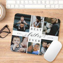 Best Father Ever | Father&#39;s Day 6 Photo Collage Mouse Pad