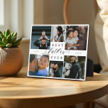 Best Father Ever | Father's Day 6 Photo Collage Plaque<br><div class="desc">Send your father a beautiful personalized Father's Day gift that he'll cherish forever. Special personalized Father's Day family photo collage to display your special family photos and memories. Our design features a simple 6-photo collage grid design with "Best Father Ever" designed in a beautiful handwritten black script style & serif...</div>