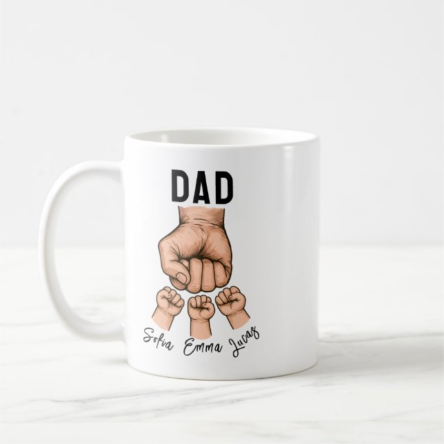 Best Father Ever Mug – Personalized Father’s Day (Left)