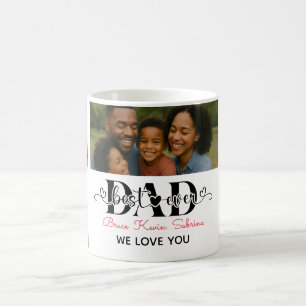 Best Father Ever Personalized Photo Collage Coffee Mug