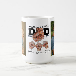Best Father Ever Personalized Photo Collage Coffee Mug