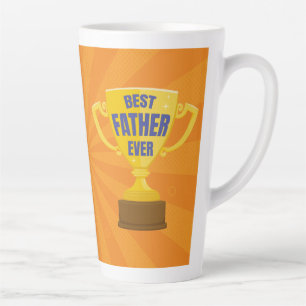 Best Father Ever Retro Trophy Cup for Dad Colorful