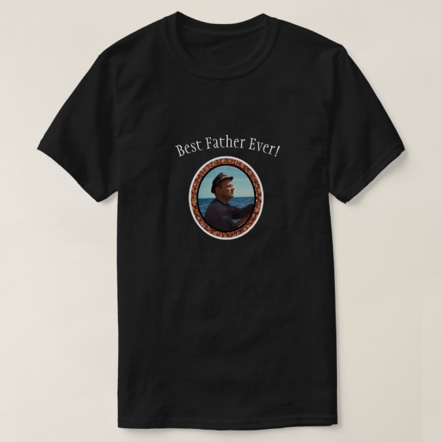 Best Father Family Photo  Custom T-Shirt (Design Front)