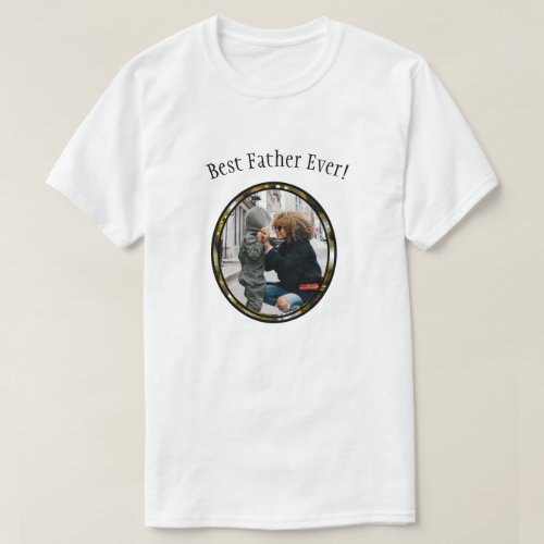 Best Father Family Photo Frame T_Shirt