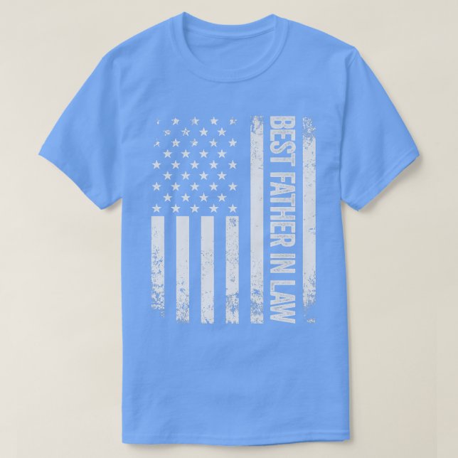 Best Father in Law American Flag USA Patriotic Dad T-Shirt (Design Front)