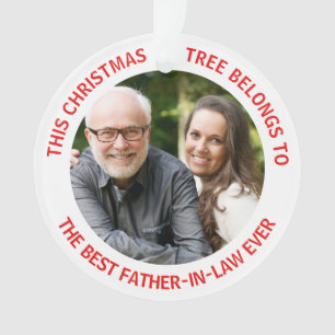 Best Father In Law Photo Ornament