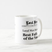 Best Father Of The Year Newspaper Front Mug (Front Right)