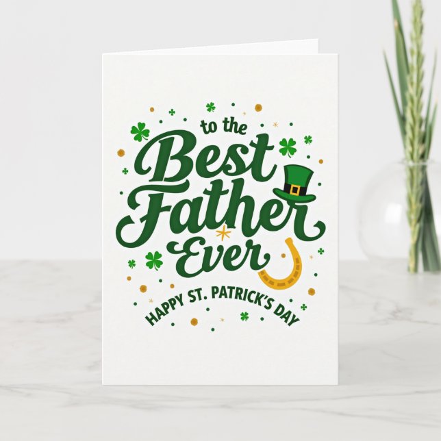 Best Father St Patricks Day Card (Front)