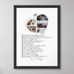 Best Father's Day Gift 40th Birthday Editable Framed Art<br><div class="desc">Looking for a truly unique and personalized gift for your dad's birthday or Father's Day? Our "Editable Words of 40 Reasons We Love You Dad" poster is the perfect choice! Featuring a stunning design that allows you to customize the 40 reasons why you love your dad, this poster is sure...</div>
