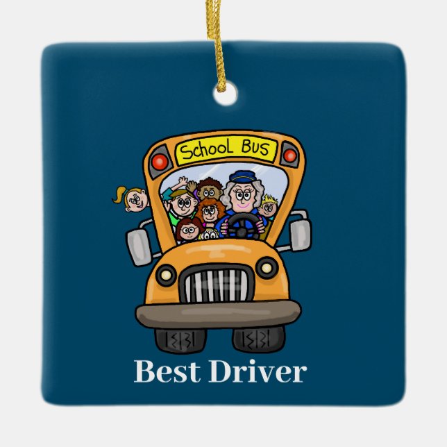 Best Female School Bus Driver Ornament (Front)