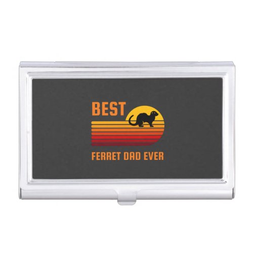 Best Ferret Dad Ever Funny Saying Pet Ferret Owner Business Card Case