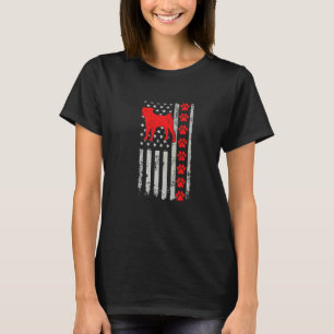 Best Firefighter Bugg Mom Dad Ever Us Flag Dog Paw T-Shirt