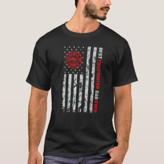 Best Firefighter Dad Ever American Flag Fireman Fa T-Shirt