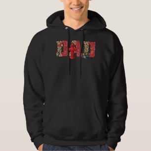Best Firefighter Dad Leopard Proud Papa Grandpa Fa Hoodie